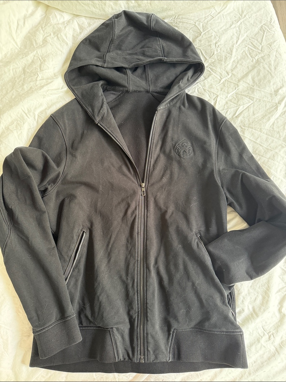 lululemon athletica Black Full-Zip Hooded Jacket